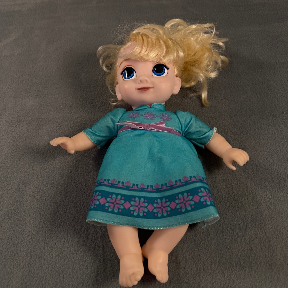 Disney Jakks Pacific Frozen Elsa Animators Collection Toddler Doll Teal Dress